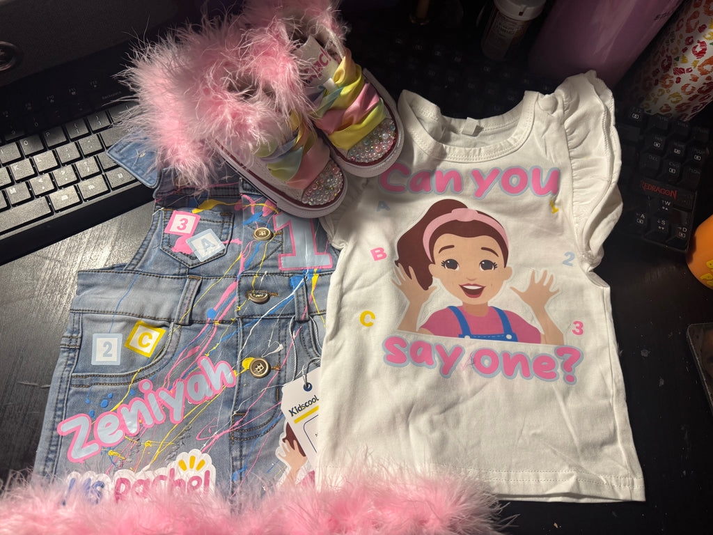 🎉Custom Birthday Overall Dress Outfit Set🎉