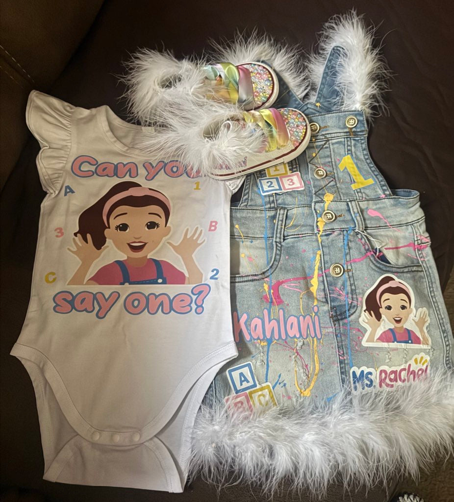 🎉Custom Birthday Overall Dress Outfit Set🎉