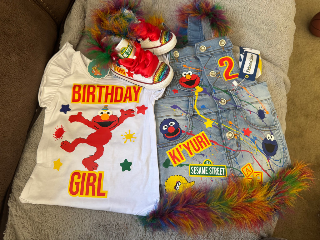 🎉Custom Birthday Overall Dress Outfit Set🎉