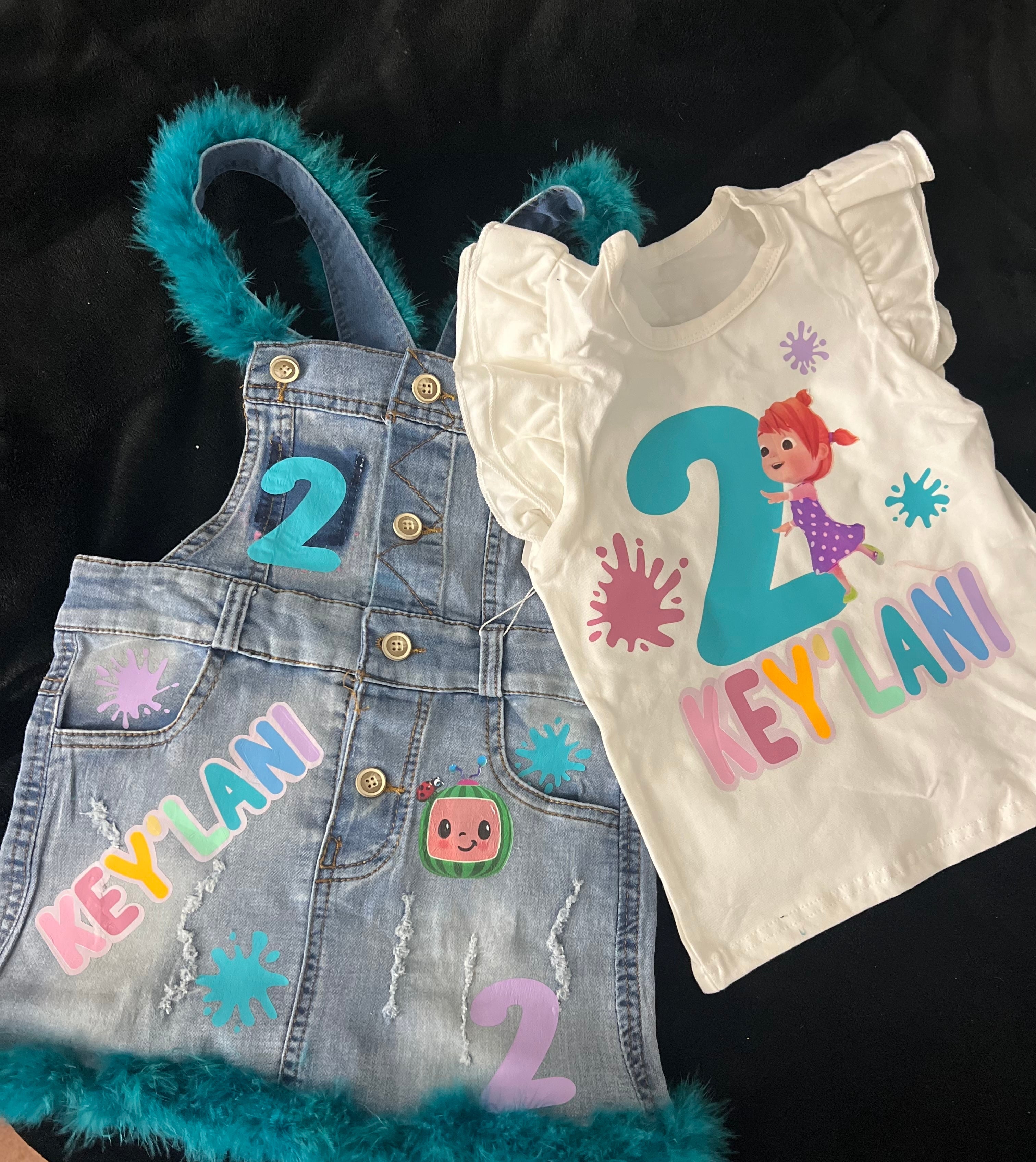 🎉Custom Birthday Overall Dress Outfit Set🎉