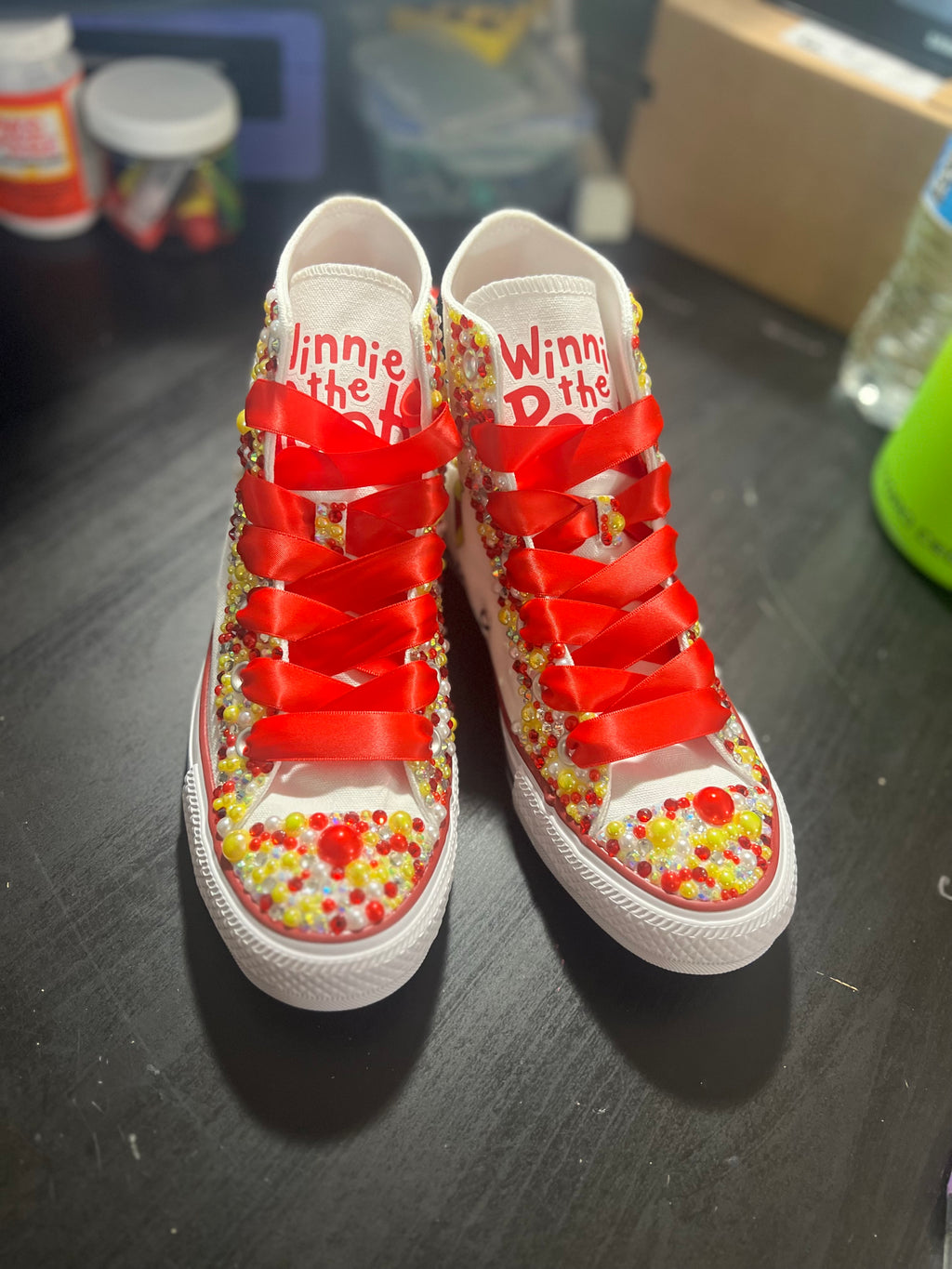 🎉Custom Pearl & Rhinestone Shoes🎉
