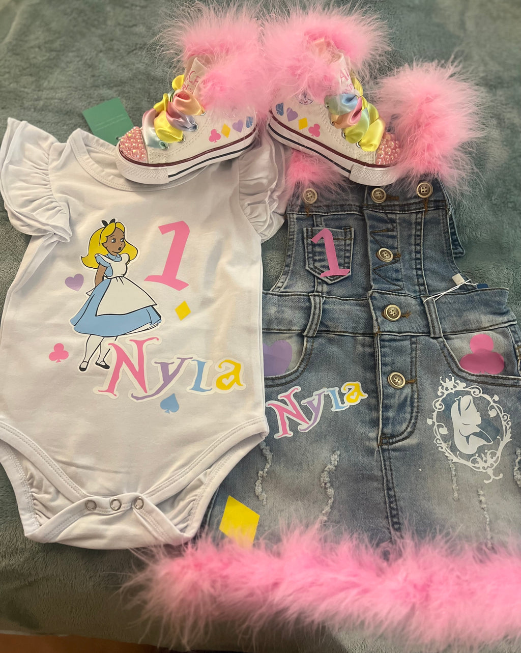 🎉Custom Birthday Overall Dress Outfit Set🎉