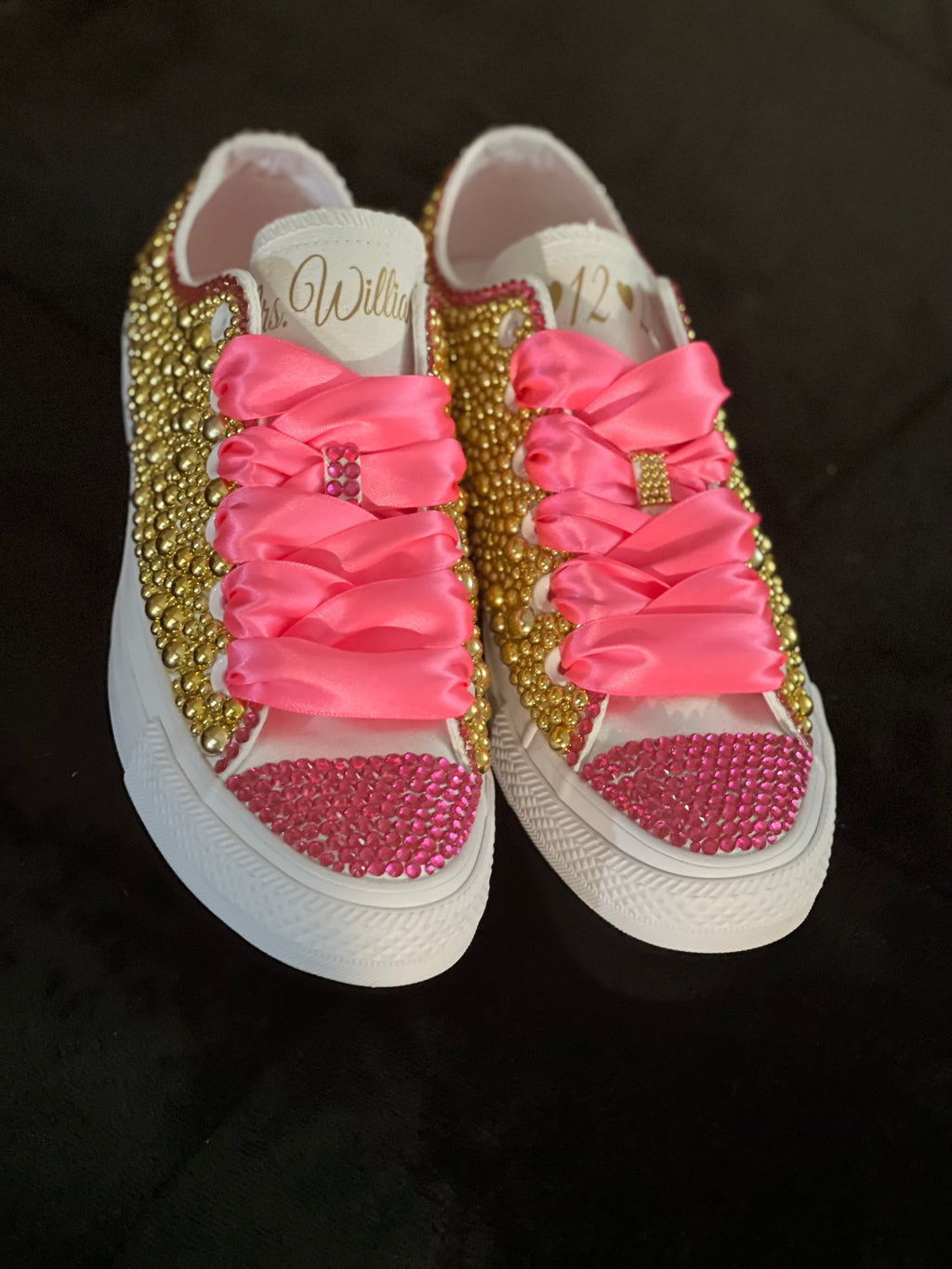 🎉Custom Pearl & Rhinestone Shoes🎉