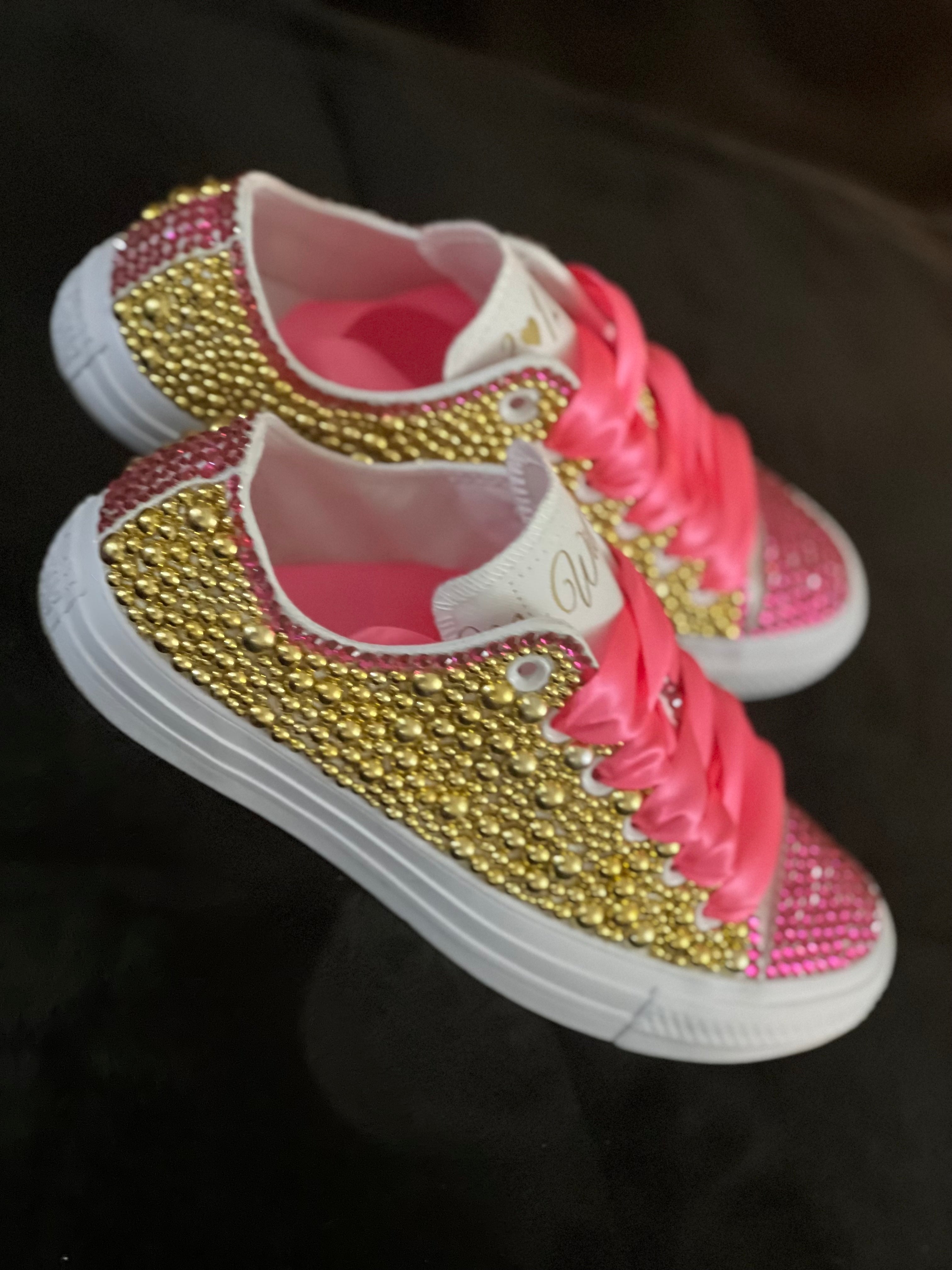 🎉Custom Pearl & Rhinestone Shoes🎉